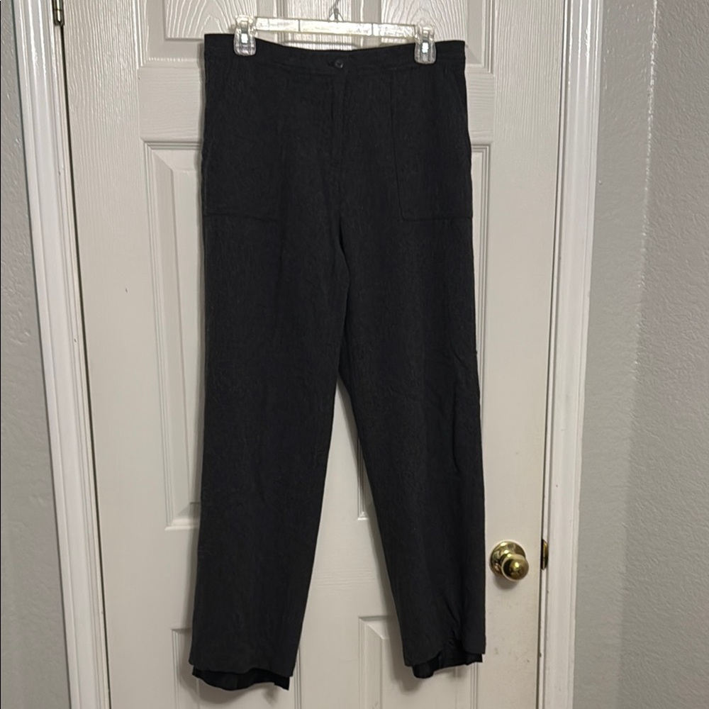 💥5/$25 Eddie Bauer charcoal wool Relaxed Fit Trousers fully lined